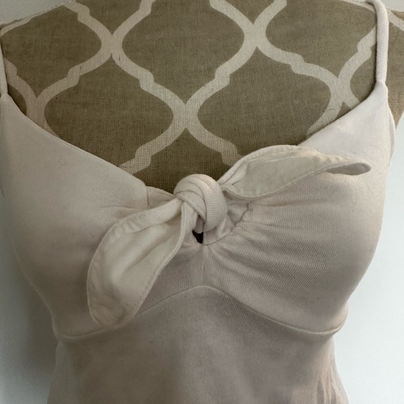 White bow detail summer tank top - Picture 3 of 4